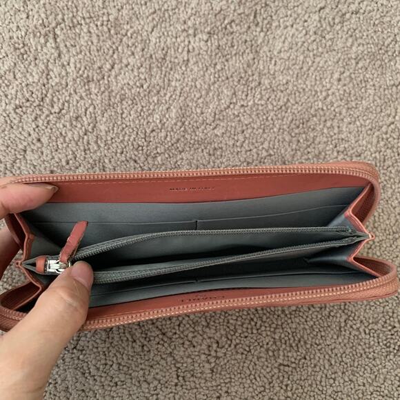 CC1008 rare Chanel women's pink zippy long leather wallet - Picture 4 of 8